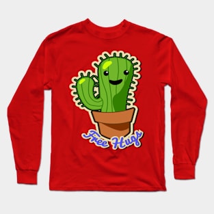 Free Hugs Cute Cactus Long Sleeve T-Shirt